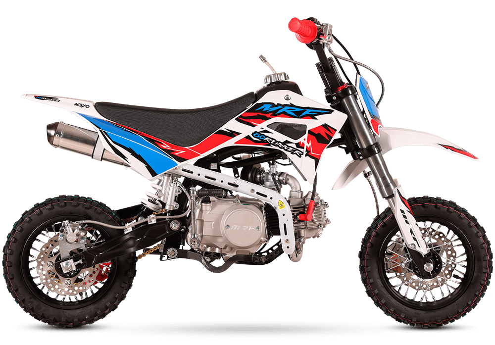Rider on MRF eDIRT 6.0 electric dirt bike